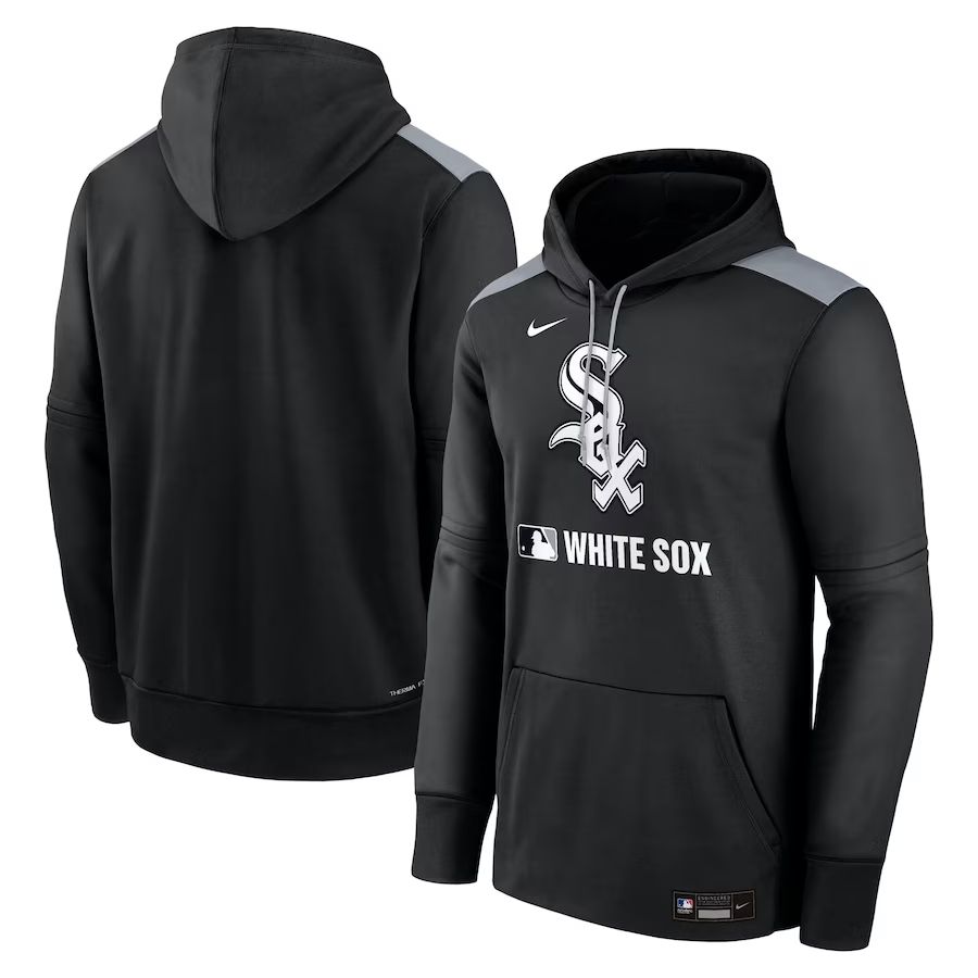 Men 2025 MLB Chicago White Sox Black Nike hoodie style 1->chicago white sox->MLB Jersey